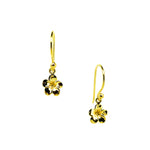 Gold vermeil frangipani hook earrings inspired by tropical coastal Australian style