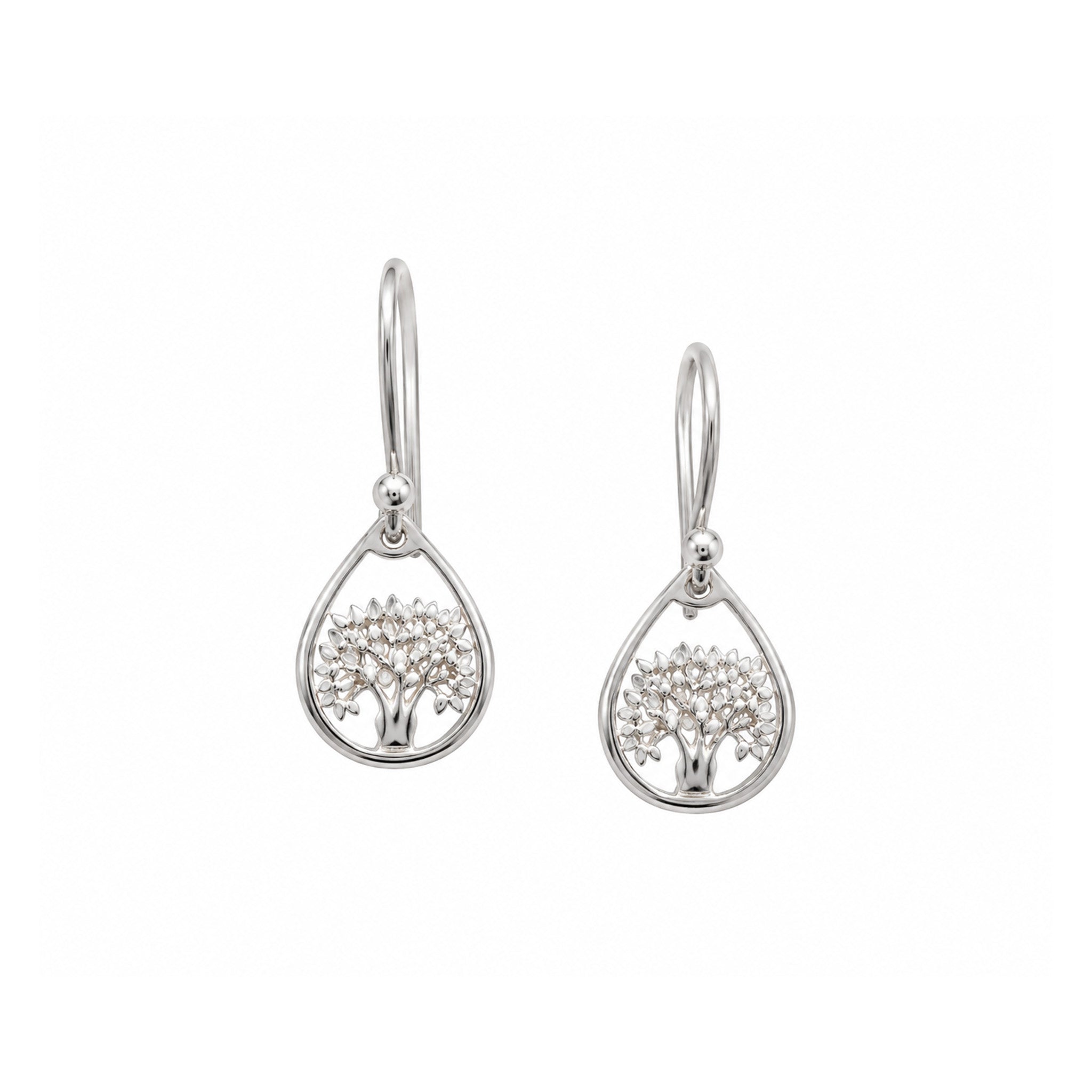 dainty dew drop shaped hook earrings with boab tree of life design designed in Broome Western Australia