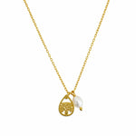 Dainty Boab Tree Pearl Necklace Gold Vermeil with 6mm Freshwater Pearl