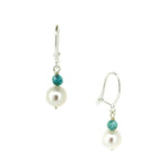 festival pearl earrings with larimar