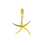 Gold starfish pendant