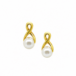freshwater pearl earrings with gold desugned ib broome western australia