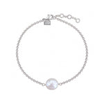 sterling silver chain anklet with a freshwater keshi pearl designed by lush designs jewellery broome