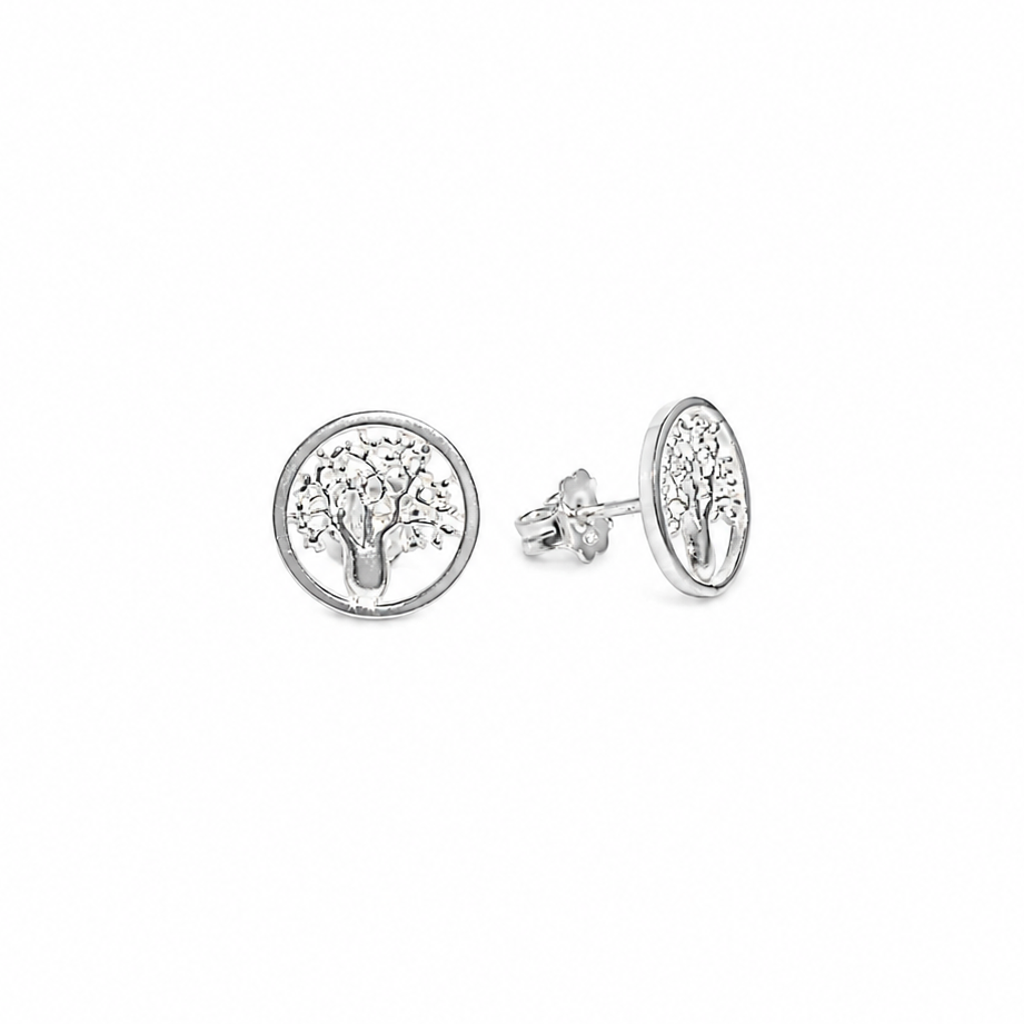 kimberley boab tree of life stud earrings in sterling silver designed in broome by Lush Designs