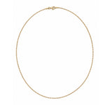 Dainty 46cm gold chain necklace by Lush Designs Jewellery with premium 2-micron gold vermeil finish and lobster clasp.
