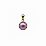 10mm pink mabe pearl pendant bezel set in gold vermeil by Lush Designs Jewellery Broome