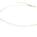 Mermaids Treasure freshwater pearl necklace in gold vermeil with coastal beachy style