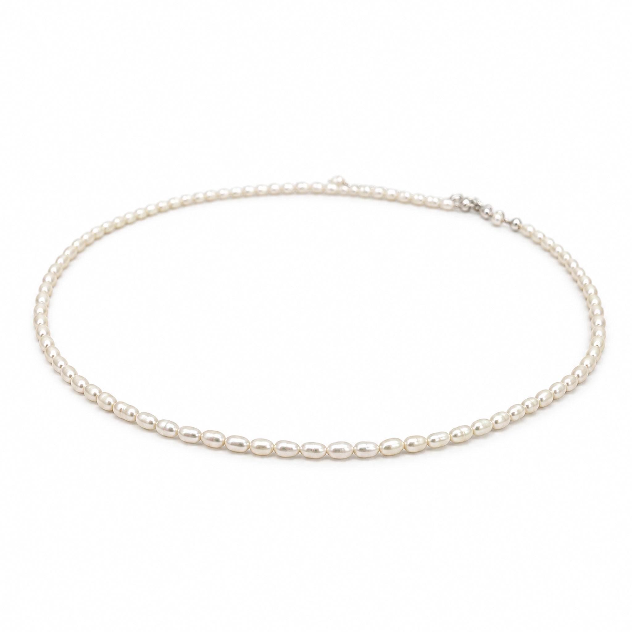 Mermaids Treasure Pearl Necklace Silver | Dainty Freshwater Pearl Sterling Silver Necklace