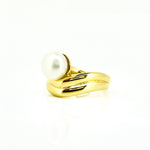 gold staircase to the moon pearl ring
