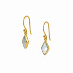 Moonlight Diamond Mother of Pearl Hook earrings gold 