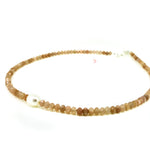 gemstone moonstone beaded necklace with pearl