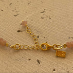 beaded gemstone necklace with pearl
