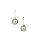 white mabe pearl earrings set in silver
