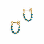 oceanic loops apatite earrings in gold which are designed in broome western australia and very beachy