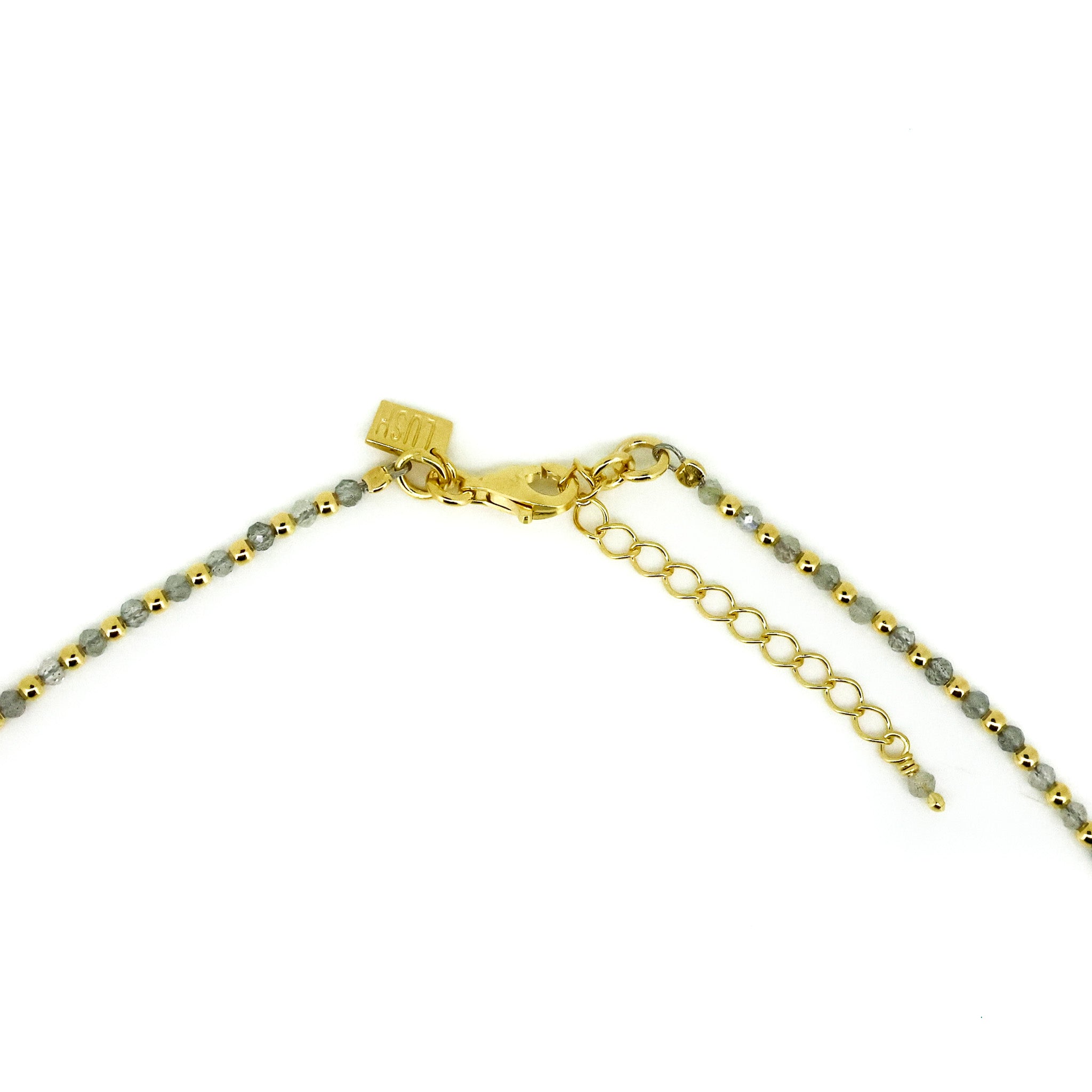 beaded gold and gemstone necklace