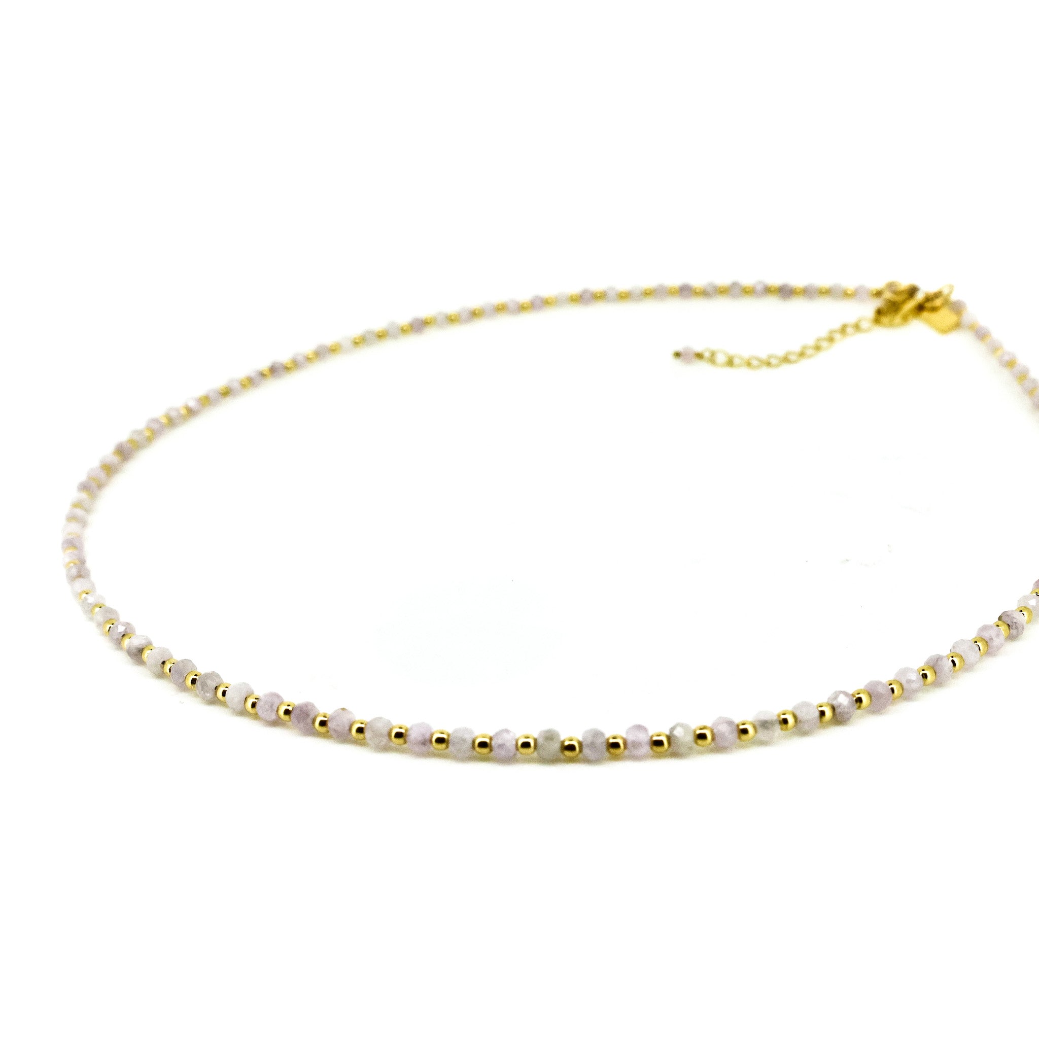 Oceanic Loops Lavender Necklace in gold vermeil featuring lavender gemstones and coastal-inspired design