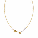 dainty gold necklace with arrow and freshwater pearl detail designed in Broome by Lush Designs Jewellery