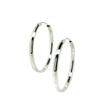 40mm flat sterling silver hoop earrings Australian jewellery