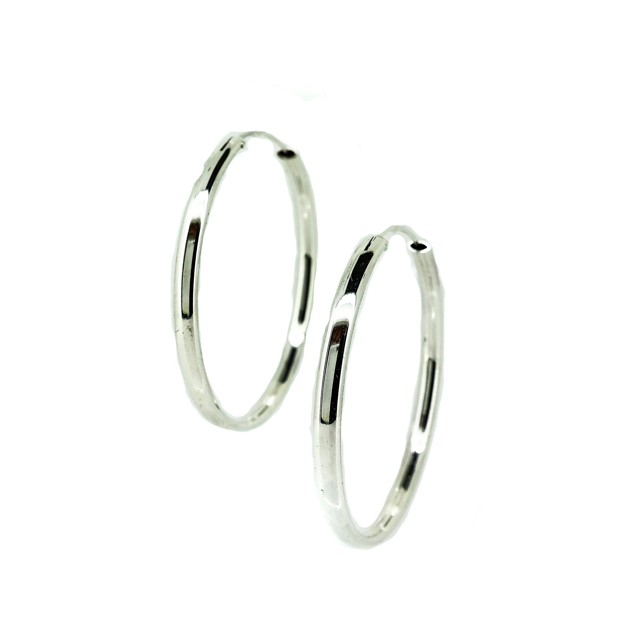 40mm flat sterling silver hoop earrings Australian jewellery