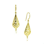 sea embrace pearl earrings gold
