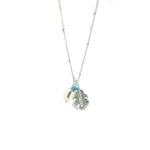Sea Gypsy Larimar Pearl Necklace in 925 sterling silver featuring genuine Larimar gemstones and freshwater pearls