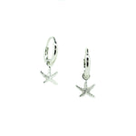 starfish huggie sleeper earrings