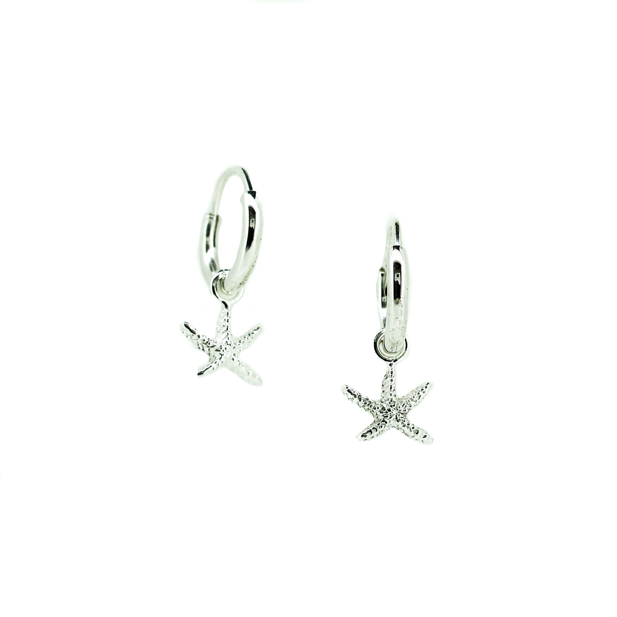starfish huggie sleeper earrings