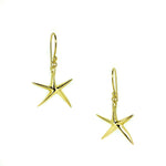 Sandswept Starfish Earrings Gold crafted in premium gold vermeil over sterling silver featuring detailed coastal starfish designs.