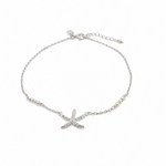 Beachy starfish anklet silver