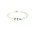 dainty silver sparkly ring