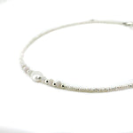 Sunkissed Pink Opal Pearl Necklace Silver featuring pink opal gemstones and genuine freshwater pearls in premium 925 sterling silver.