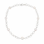 Sunset Beach Australian South Sea Pearl Necklace featuring seven genuine Australian South Sea pearls on a sterling silver chain