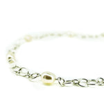 bold statement silver chain necklace with pearls designed in broome