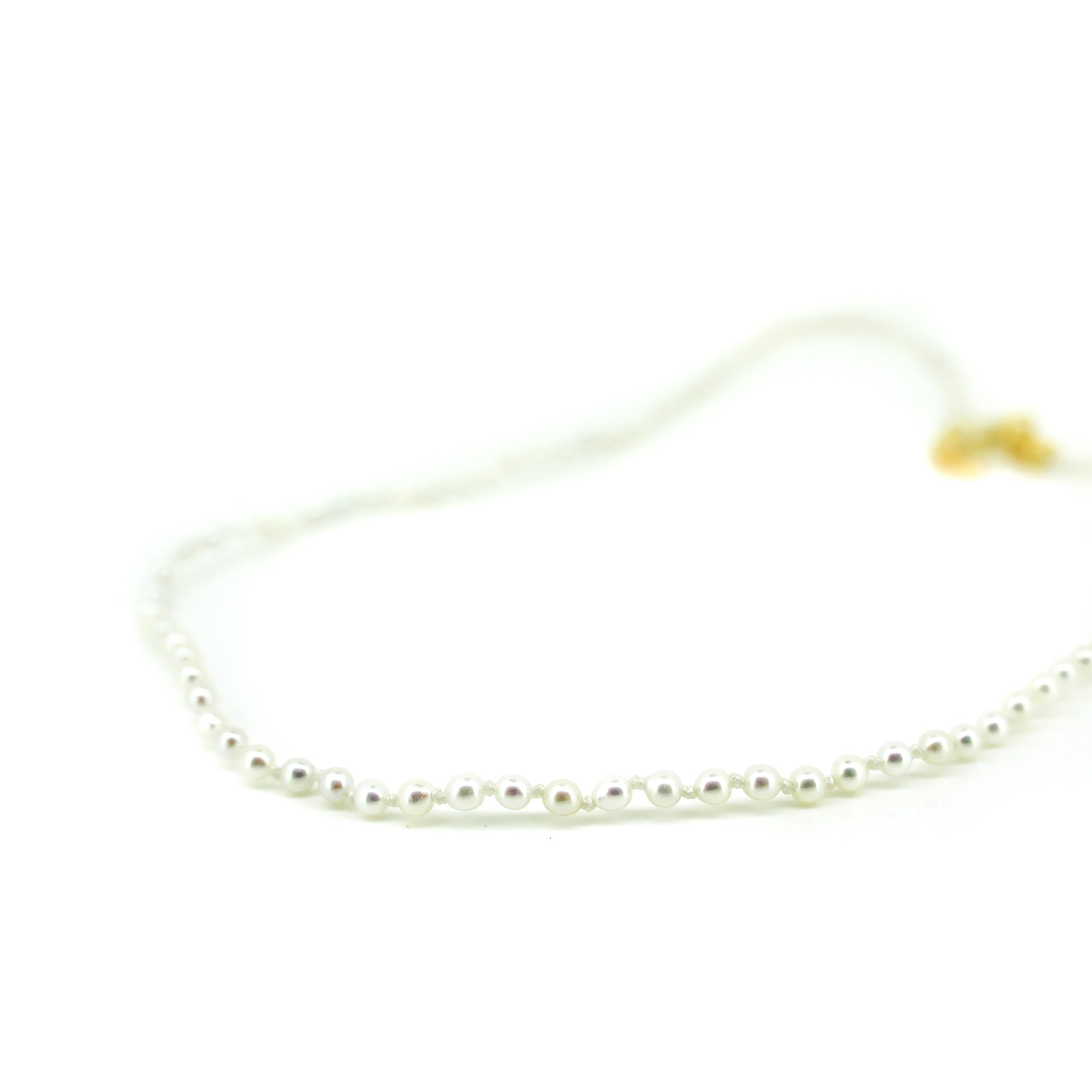 The Coast pearl necklace gold with 4mm freshwater pearls and gold vermeil clasp