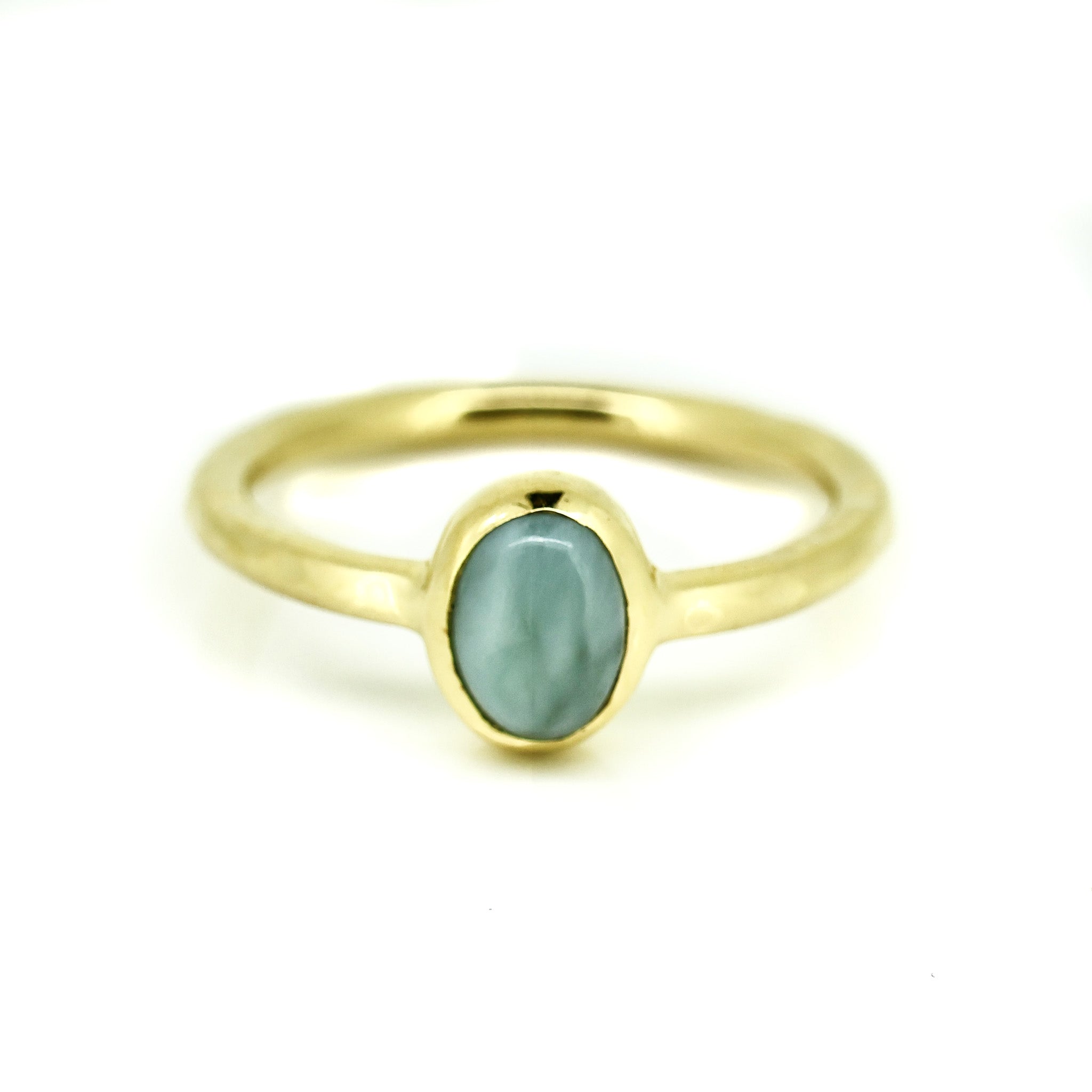  tidal glow larimar ring oval gold