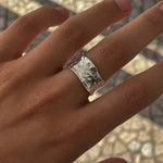 Sterling silver Tidal Flow ring featuring a contemporary wave-inspired sculptural design, designed in Broome Western Australia