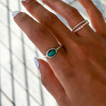 daiinty oval turquoise ring
