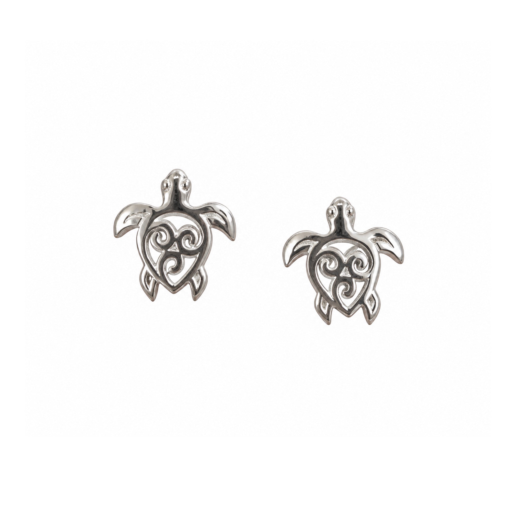 sterling silver turtle earrings
