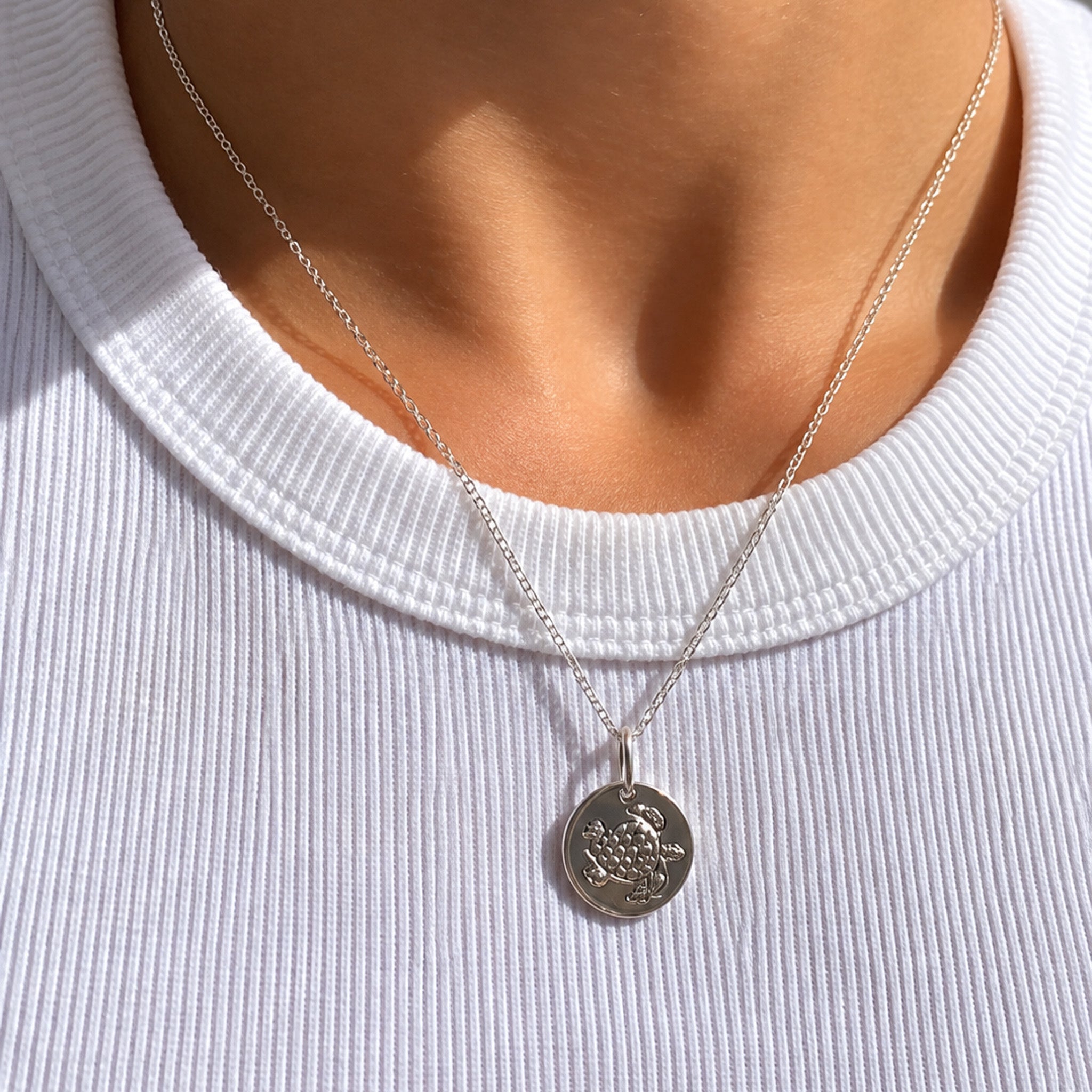 silver turtle pendant
