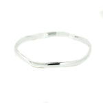 wavy silver bangle