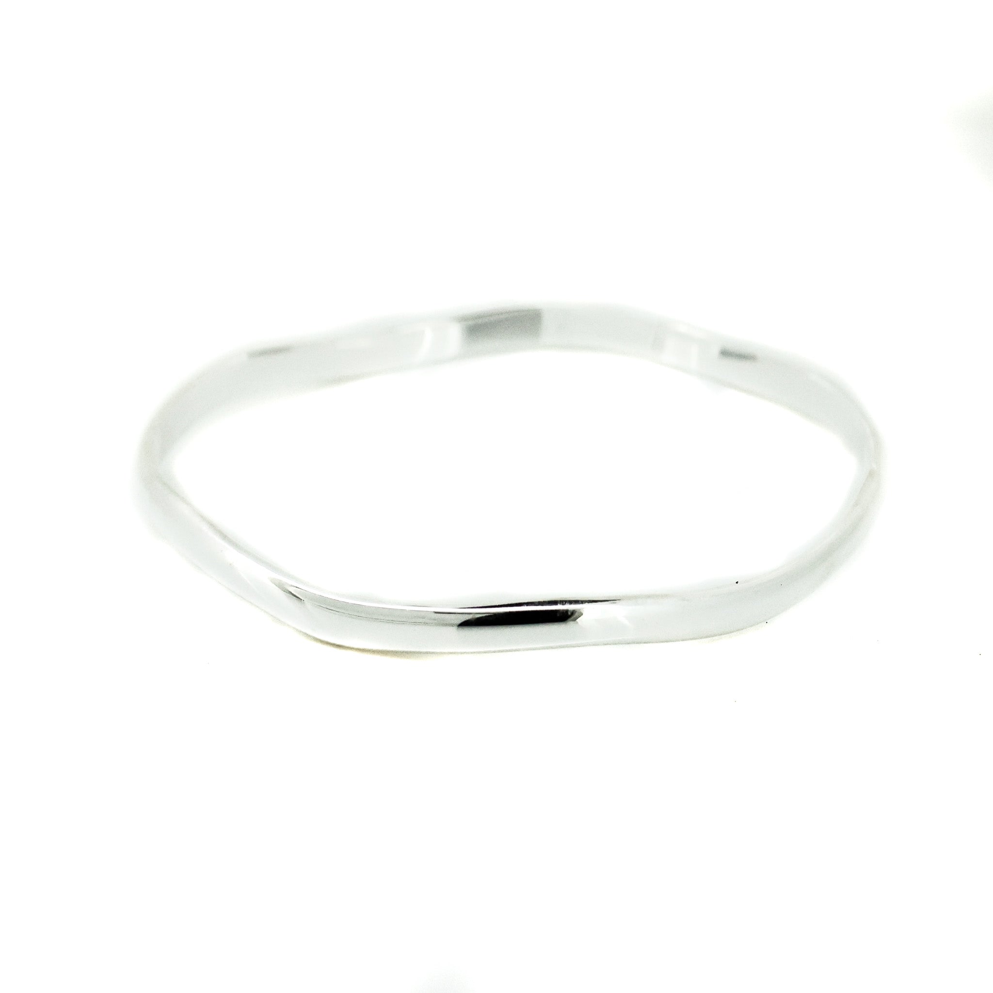 wavy silver bangle
