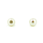 genuine freshwater white pearl studs set in gold vermeil designed in broome western Australia