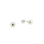 Pair of 6mm white pearl stud earrings