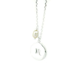 Zodiac silver pendant necklace 