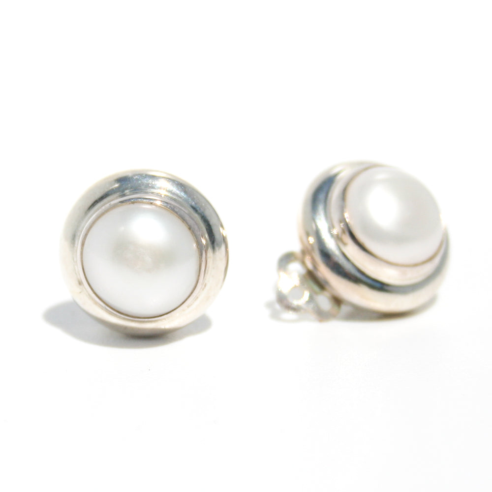 pearl clip on earrings