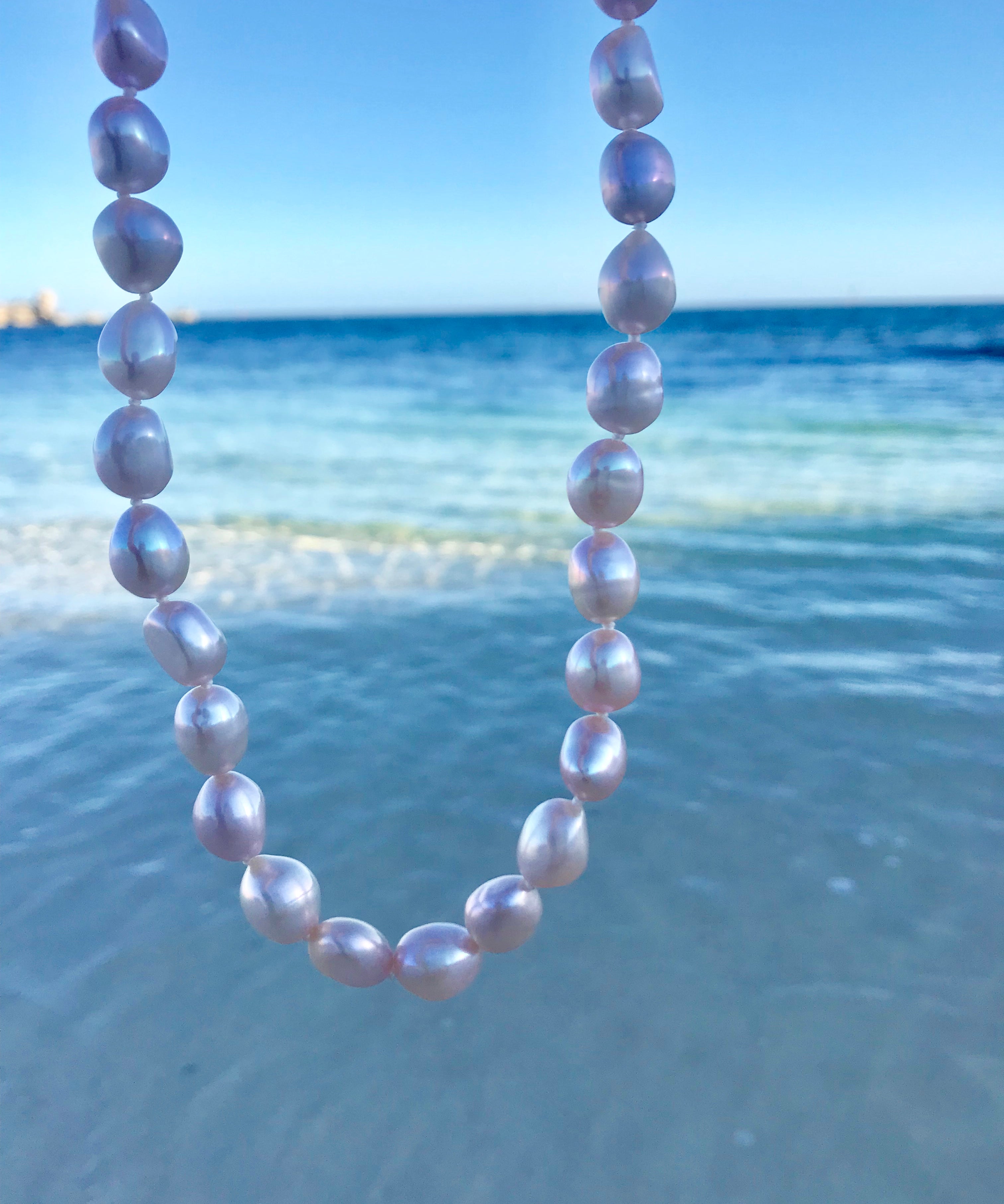 Keshi pearl necklace pink 