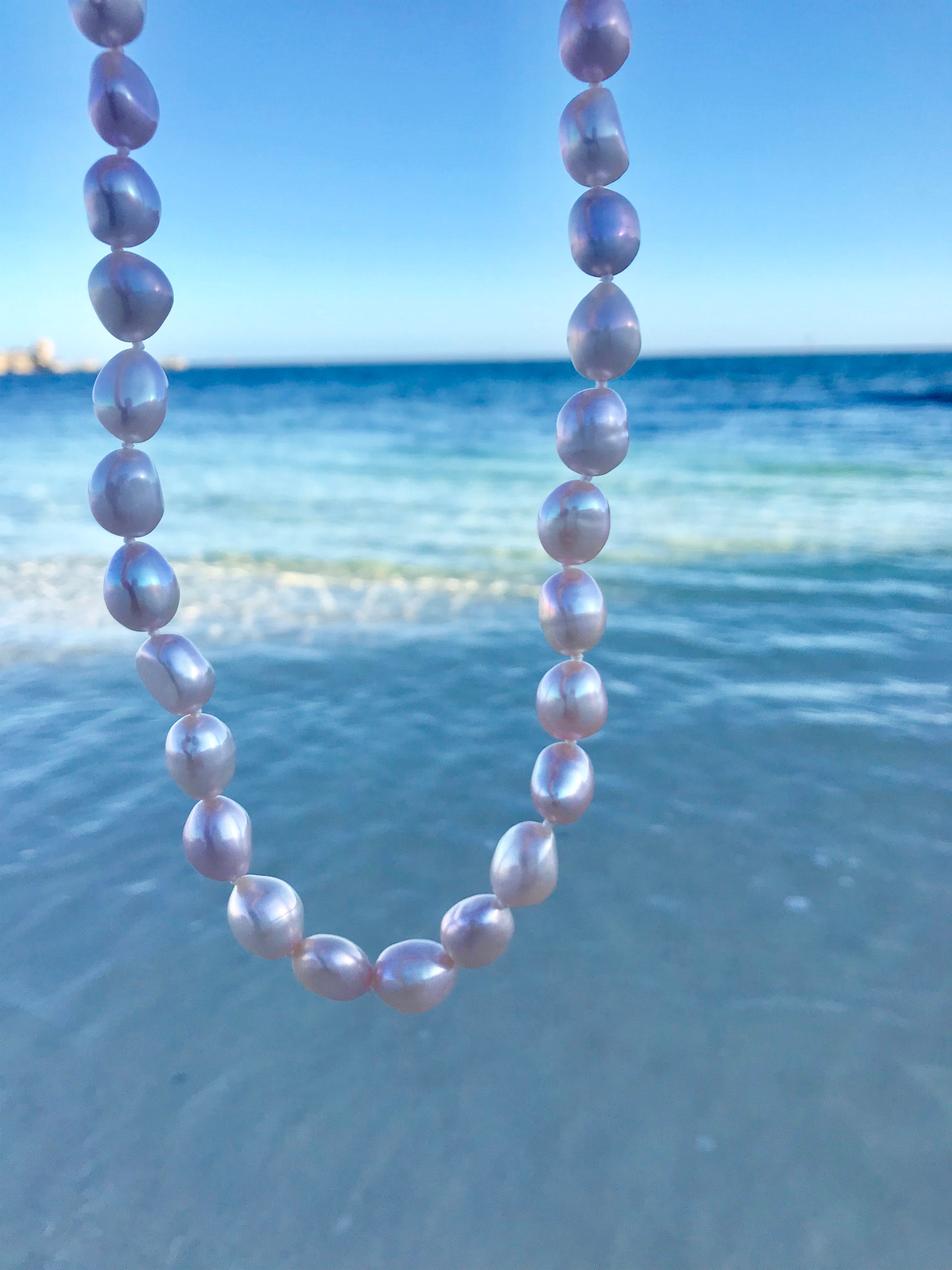 Keshi pearl necklace pink 