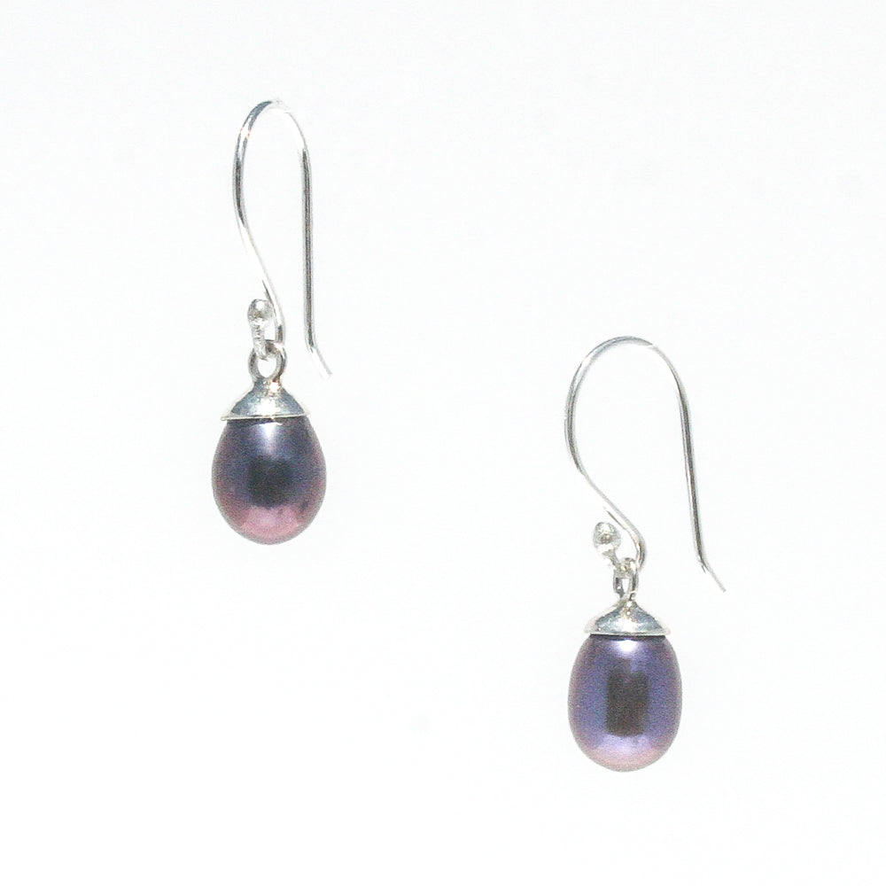 black pearl earrings
