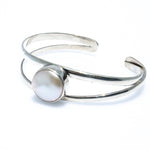Pearl sterling silver cuff