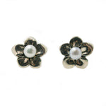 frangipani oxide pearl studs